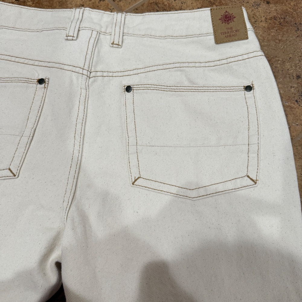 The Territory Ahead Men Driftwood Jeans  34x32 Natural Speckled Cream Cotton - Picture 11 of 13